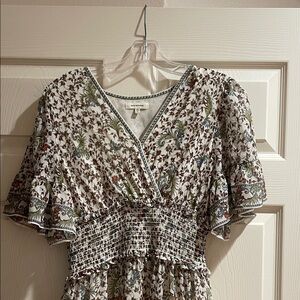 Max Studio Floral Smocked Dress